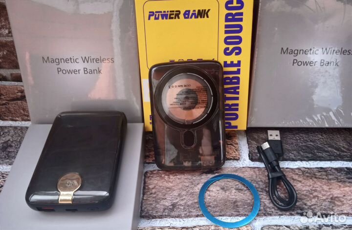 Повербанк с быстрой беспроводной зарядкой 10000mAh