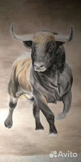 Картина эксклюзивная, пастель 81/110см