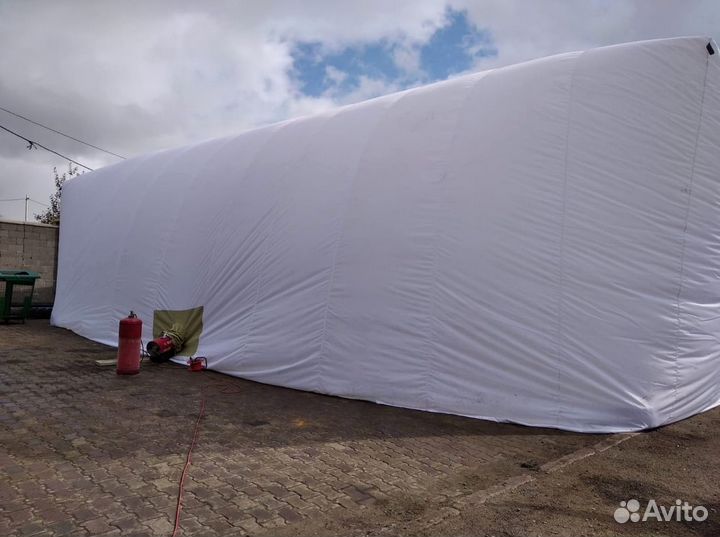 Бескаркасная палатка. Временный бокс
