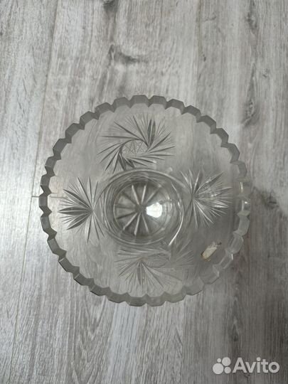 Цветной хрусталь салатник и хрусталь ваза германия