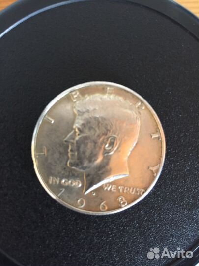 50 центов (1/2 доллара, half dollar) 1968 года D
