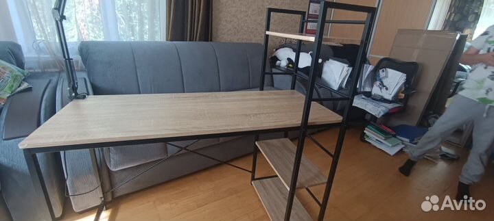 Стол на металлокаркасе brabix