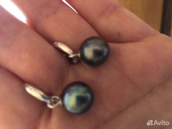 Серьги трансформеры золото и жемчуг