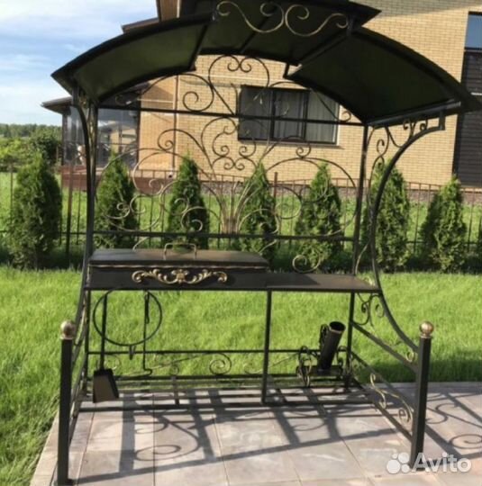 Кованые мангалы с крышей