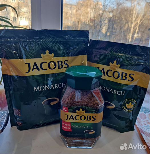 Растворимый кофе Jacobs Monarch 240г, 270г, 500г