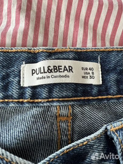 Джинсы pull and bear mom 40