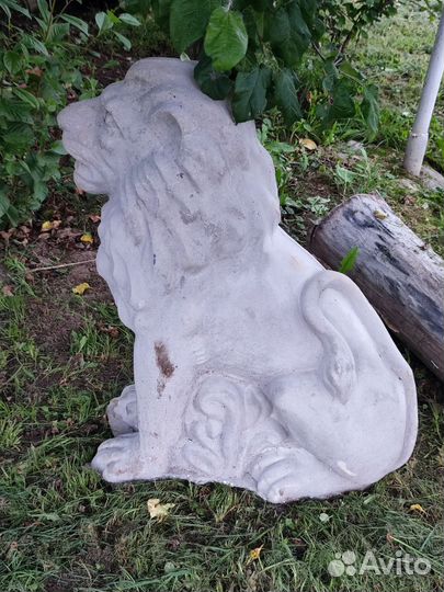 Лев бетонный, фигура для сада