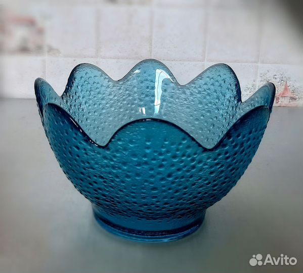 Ваза конфетница цветное стекло СССР