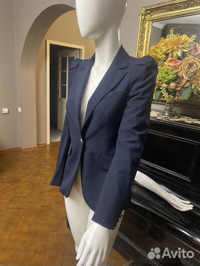 Zara xs роскошный синий Пиджак