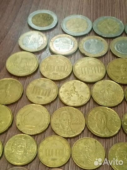 Монеты 40 шт лот Европа