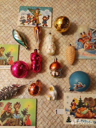 Елочные игрушки СССР одним лотом