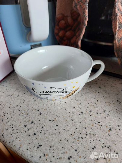 Заварочный чайник с чашкой новый