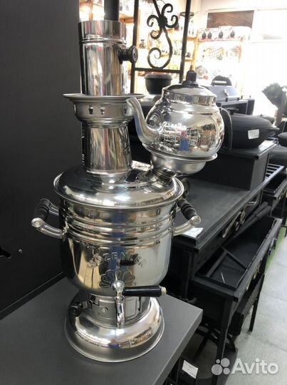 Самовар Турецкий 4 л из нержавеющей стали
