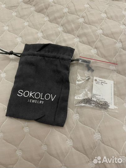 Серебряная цепочка sokolov женская