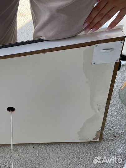 Гримерное зеркало с лампочками