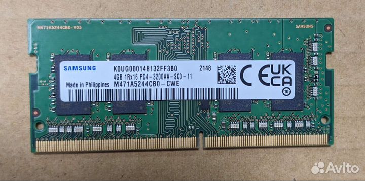 4Gb DDR4 sodimm 3200Mhz - Samsung original