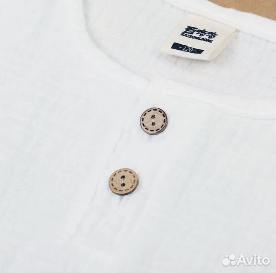 Льняные плиссированные штаны для мальчика