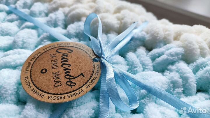 Плюшевый плед ручная работа