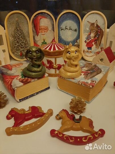 Новогодние изделия из гипса