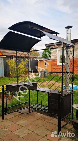 Мангал с крышей