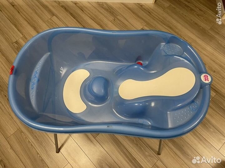 Ok Baby Onda Evolution синий Ванночка+подставка