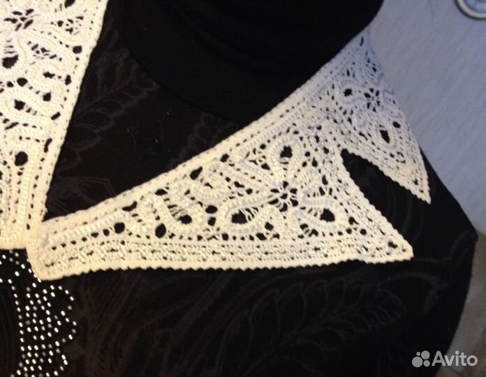 Воротник кружевной, коклюшечное плетение