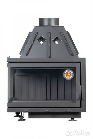 Камин Экокамин Альфа 700 LB два стекла левая черны