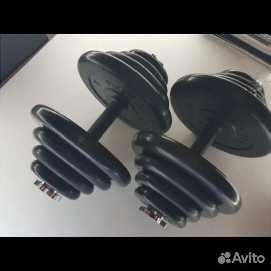 Гантели Обрезиненные пара 79 кг, каждая 39.5 кг