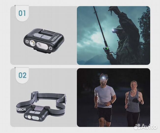 Портативный трехсекционный тактический фонарь Nex