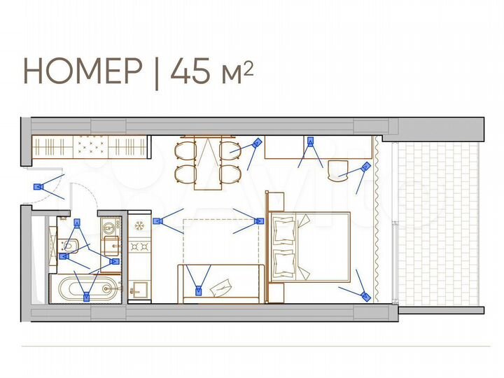 2-к. апартаменты, 55,9 м², 2/5 эт.