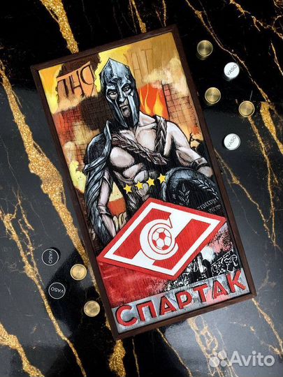 Нарды ручной работы с логотипом 