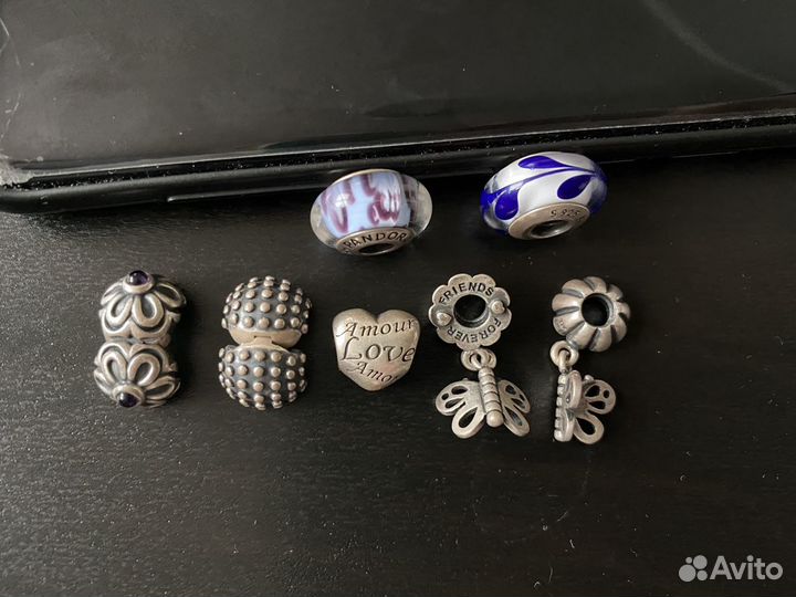 Украшение шарм Pandora клипсы