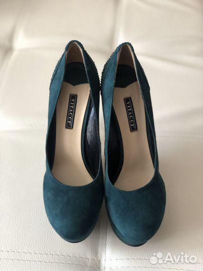 Дизайнерские Туфли на танкетке со стразами