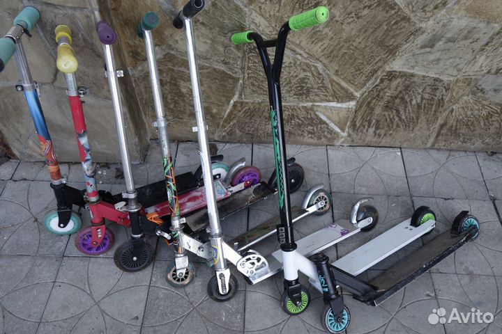 Самокат трюковый, 2-3- колесные