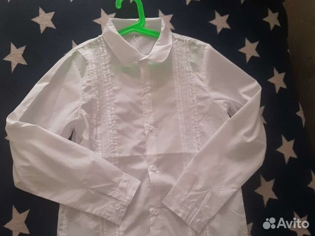 Блузка белая для девочек 146р