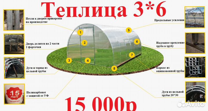 Теплица с чехлом