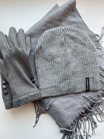 Шарф, шапка, перчатки