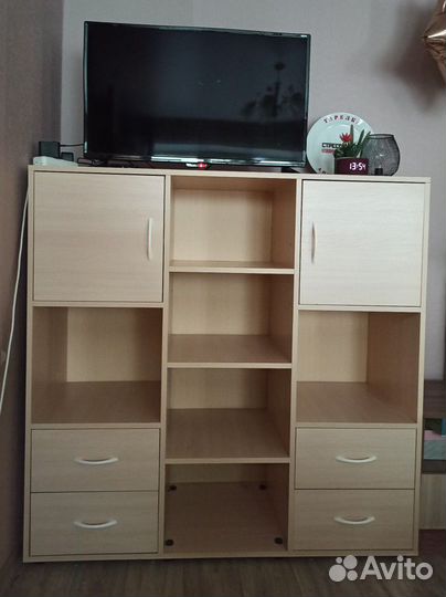 Стеллаж детский белёный дуб 120х120х45