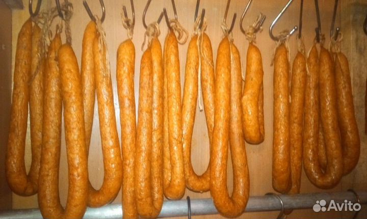 Колбаса копченая домашняя
