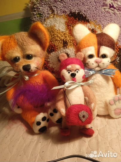 Игрушки - сухое валяние. Из шерсти мериноса