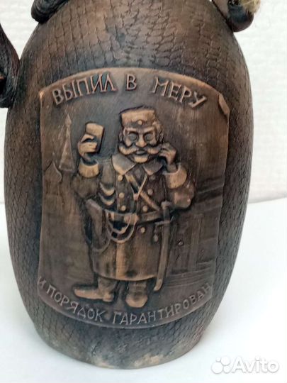 Графин для вина глина 1,2л Прибалтика