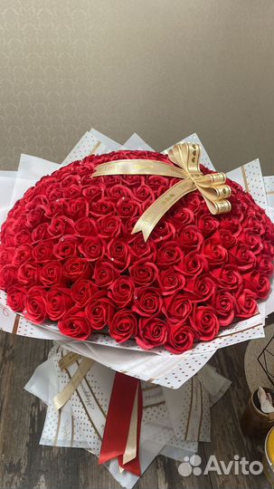 Букеты из мыльных роз