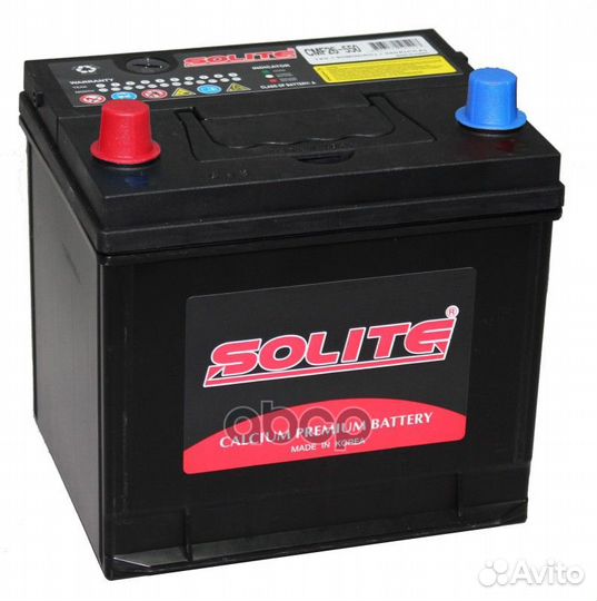 60 А.ч. Solite (26-550) пр.пол., азия, нижн