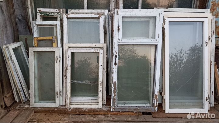 Деревянные оконные блоки, рамы, двери бу бесплатно