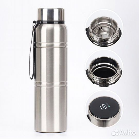 Термос, серия: Warm, 1 л, сохраняет тепло 24 ч, с