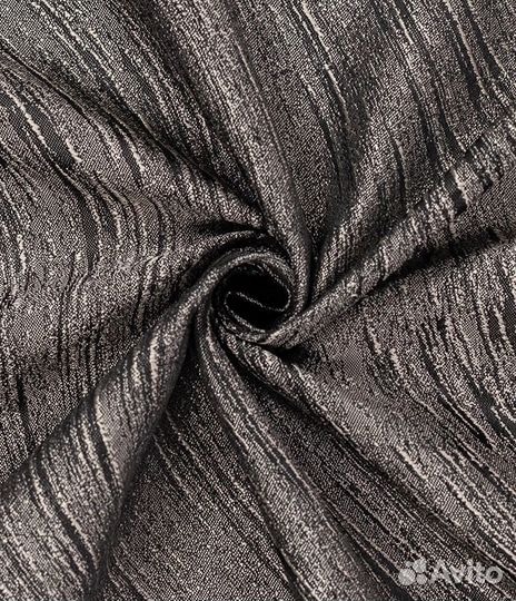 Штора портьерная Бриз 200х260 см чёрно-бежевый 1