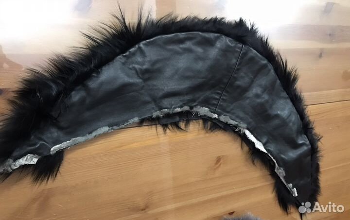 Воротник/горжетка из лисы и кожи