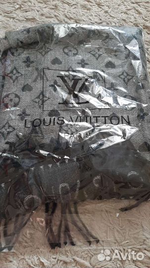 Шарф Louis Vuitton черно/серый