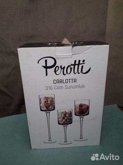 Подсвечник стекло набор 3 шт 