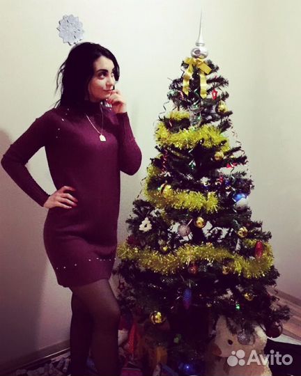 Вязанное платье женское